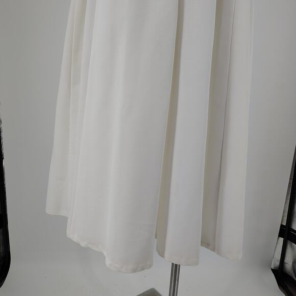 Jenny Yoo Marcelle Detachable Puff Sleeves Midi Ivory Dress Size 6 - Picture 14 of 16
